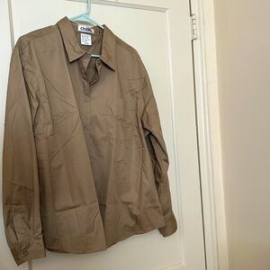 Cintas button down tan size: XL